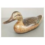 Mason challenge grade duck decoy w/ glass eyes-