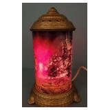 Vintage forest fire motion lamp (repainted)