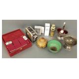 Group misc. items incl Chanel No. 22, dominoes,