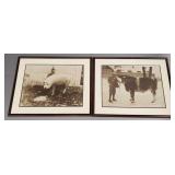 2 vintage signed 'G.N. RY Co' enlarged animal