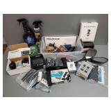 Gp motorcycle parts & accessories incl a battery
