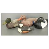 4 vintage, etc duck decoys incl Victor-