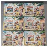 6 vintage Walt Disney Productions jigsaw puzzles-
