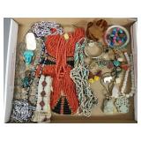 Gp ethnic jewelry incl hardstone, beadwork, etc.