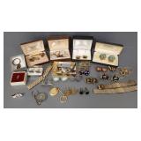 Gp vintage men's jewelry, cuff links, ID bracelets