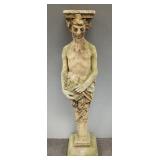 5'2'H tall cast stone Satyr garden statue