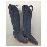 Tecovas womens tall cowboy style suede boots