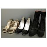 3 pair designer women's shoes/ boots: Dolce &