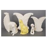 6 pcs Deco style pottery incl American Art Clay Co