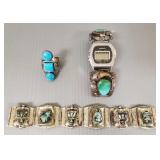 3 pcs Southwest sterling silver jewelry s/w