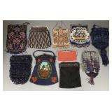 10 antique/ vintage beaded, etc. bags (some as
