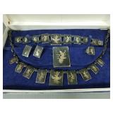 Vintage Siam sterling silver jewelry set-