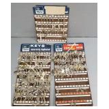 3 Taylor Key blank boards w/ 100's of keys