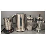 4 beverage makers: Breville electric kettle,