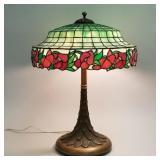 Antique sculpted petal design lamp base with