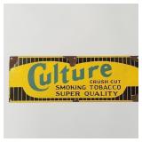 Antique enamel advertising Culture Tobacco sign