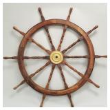 Large 58" wooden ships wheel