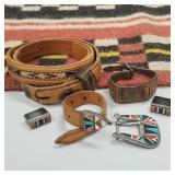 Group Southwest silver, etc. items incl stone