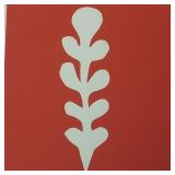 Matisse serigraph "Palme Blanche sur Fond Rouge"