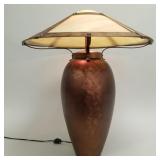 Contemporary Arts & Crafts style metal lamp-