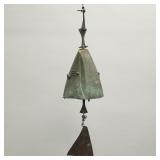 Large Paolo Soleri Cosanti bronze wind bell- 8"H,