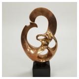 Antonio Kieff signed abstract bronze sculpture on