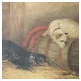 J Langlois (Jerome) signed oil painting on canvas-