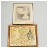 2 Ben Shaw artworks: "How the Birds Fly" &