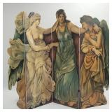 Janie Elias, 1992, signed hand painted carved 3-D