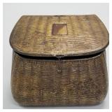 Vintage Huntley & Palmers fishing creel biscuit