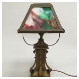 Art Nouveau/ Arts & Crafts brass table lamp with