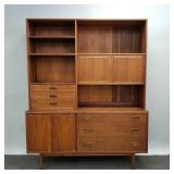 Danish teak mid-century 2-piece credenza-