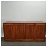 Danish teak mid-century cabinet- 32"H 67"L 18"D
