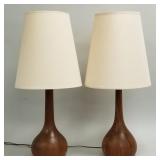Pair of mid-century Danish modern teak wood