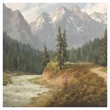 J.H. Thomas signed oil painting on canvas-