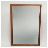 Mid-century walnut mirror- 28 1/2"H 40 1/4"W