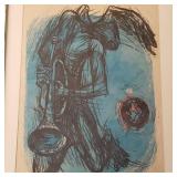 Robert Overman Hodgell pencil signed colored