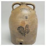 8-gallon salt glaze two handled threshing jug with