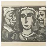 Georges Rouault engraving "Les Visages" with
