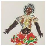 Homage to Chagall artwork with hand colored