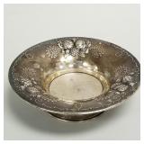 Antique David Andersen silver repousse footed bowl