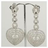 18k white gold & natural diamond designer earrings