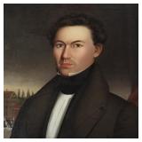 Antique portrait oil painting on canvas- gentleman