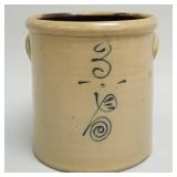 Red Wing 3-gallon salt glaze crock with blue