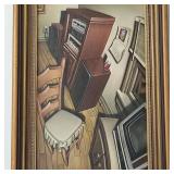 Pribyl signed oil painting on canvas- interior