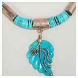 Southwest sterling silver & turquoise graduated