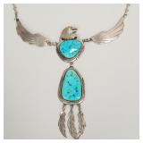 Southwest sterling silver & turquoise eagle motif