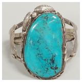 Southwest sterling silver & turquoise cuff