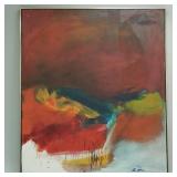 Large Mary K Sine abstract oil painting on canvas-