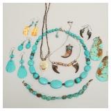 Group turquoise, claw, Southwest silver, etc.